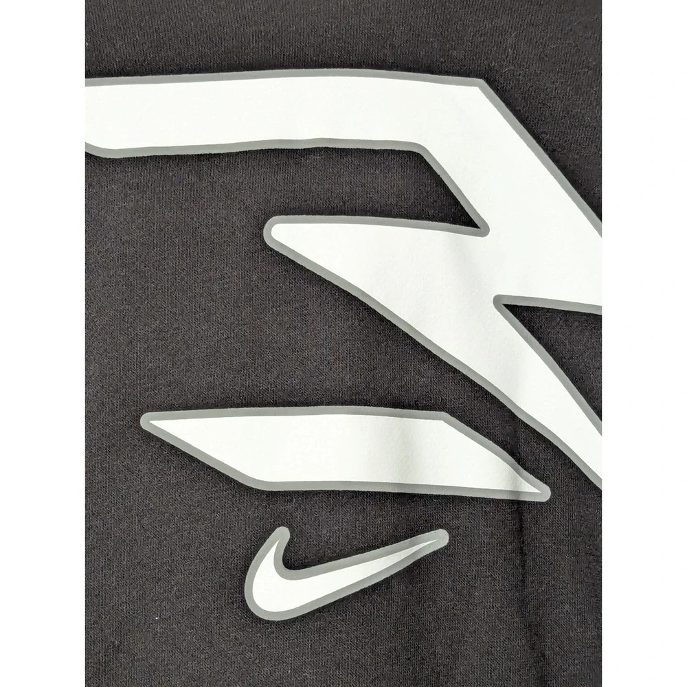 Nike 3 Brand Hoodie Boys XL Black Russell Wilson Pullover Fleece Sweatshirt